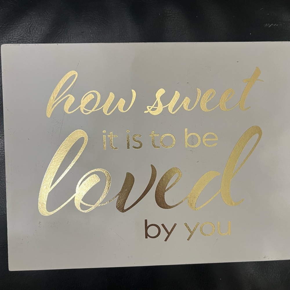 Gold and white Sentiment Wall Art